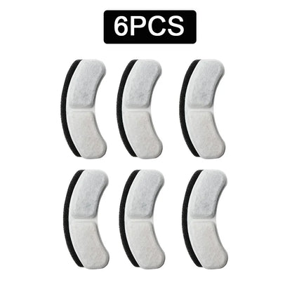 12/6set Filters Element Replaced Activated Carbon Filter Cat Water Fountain  Accessories Replacement Resin Resin Filter Element