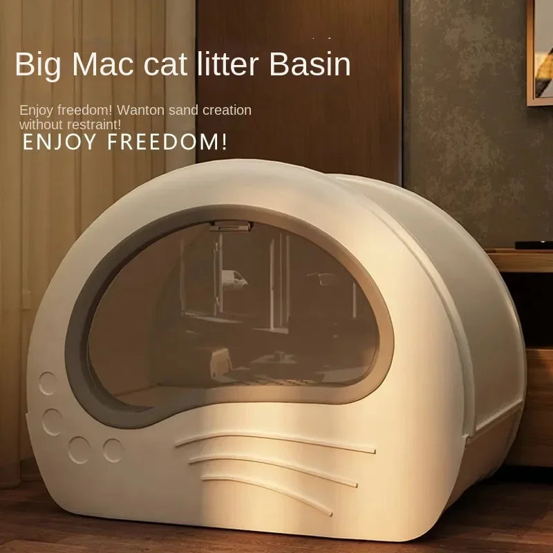 Cat Litter Box Fully Enclosed Drawer Type Cat Litter Box Anti-splash and Odor Isolation Cat Toilet Extra Large Cat Litter Box