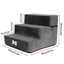 Pet Stairs 3 Steps Stairs for Small Dog Cat Pet Anti-slip Removable Dogs Bed Stairs Extra Wide Non-Slip Steps Pet Supplies
