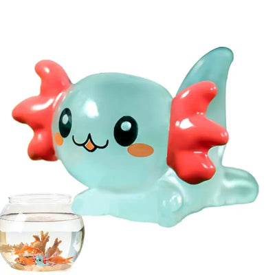 Miniature Axolotl Figures Cute Resin Mini Aquarium Figures In The Dark Durable Axolotl Figurines Small Aquarium