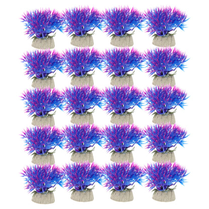 UXCELL 10/20 Pcs Aquarium Artificial Plastic Plants Water Weeds Ornament Fish Tank Plant Flower Grass Decoration Accessories