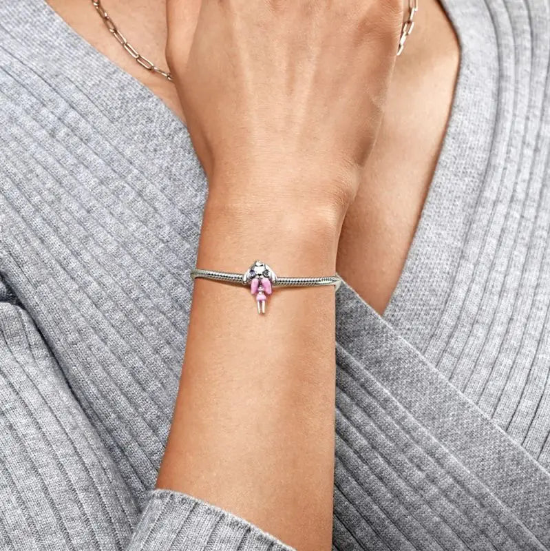 New 925 Silvering Disney Cute Bird Tiger Duck Dog Rabbit Salamander Charm Bead fit Original Bracelet Trinket DIY Women Jewelry