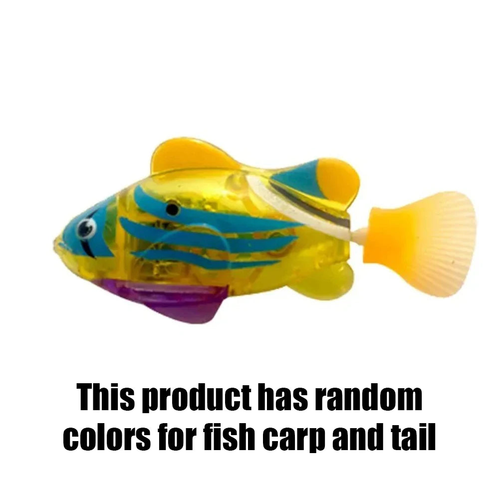 Cat Toy LED Interactive Swimming Robot Fish Toy for Cat Glowing Electric Fish Toy to Stimulate Pet's Hunter Instincts Pet Toys