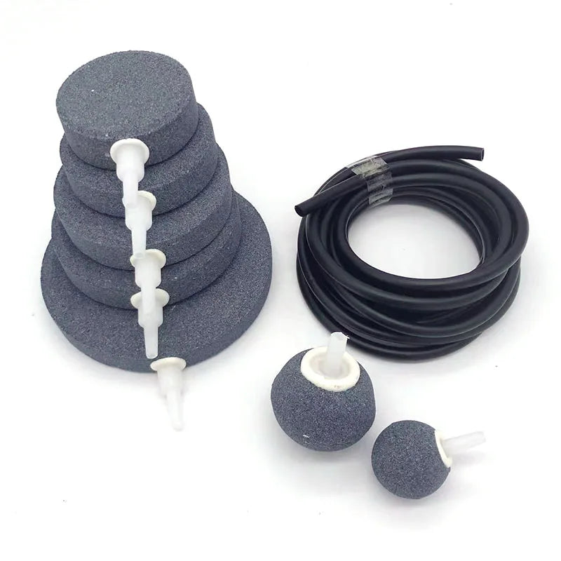 40/50/60/70/80/10/12/15mm Aquarium Fish Tank Air Stone Oxygen Aerator Increasing Air Bubble Pond Pump Hydroponic Oxygen acuarios