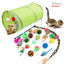 Cat Toys Mouse Shape Balls Foldable Cat Kitten Play Tunnel Chat Funny Cat Tent Mouse Supplies Simulation Fish Cat Accessories