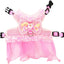 Dog Bow Dress Harness Leash Set for Small Medium Dogs Breathable Mesh Pet Tulle Skirt with Sequins Luxury Design Dog Clothes
