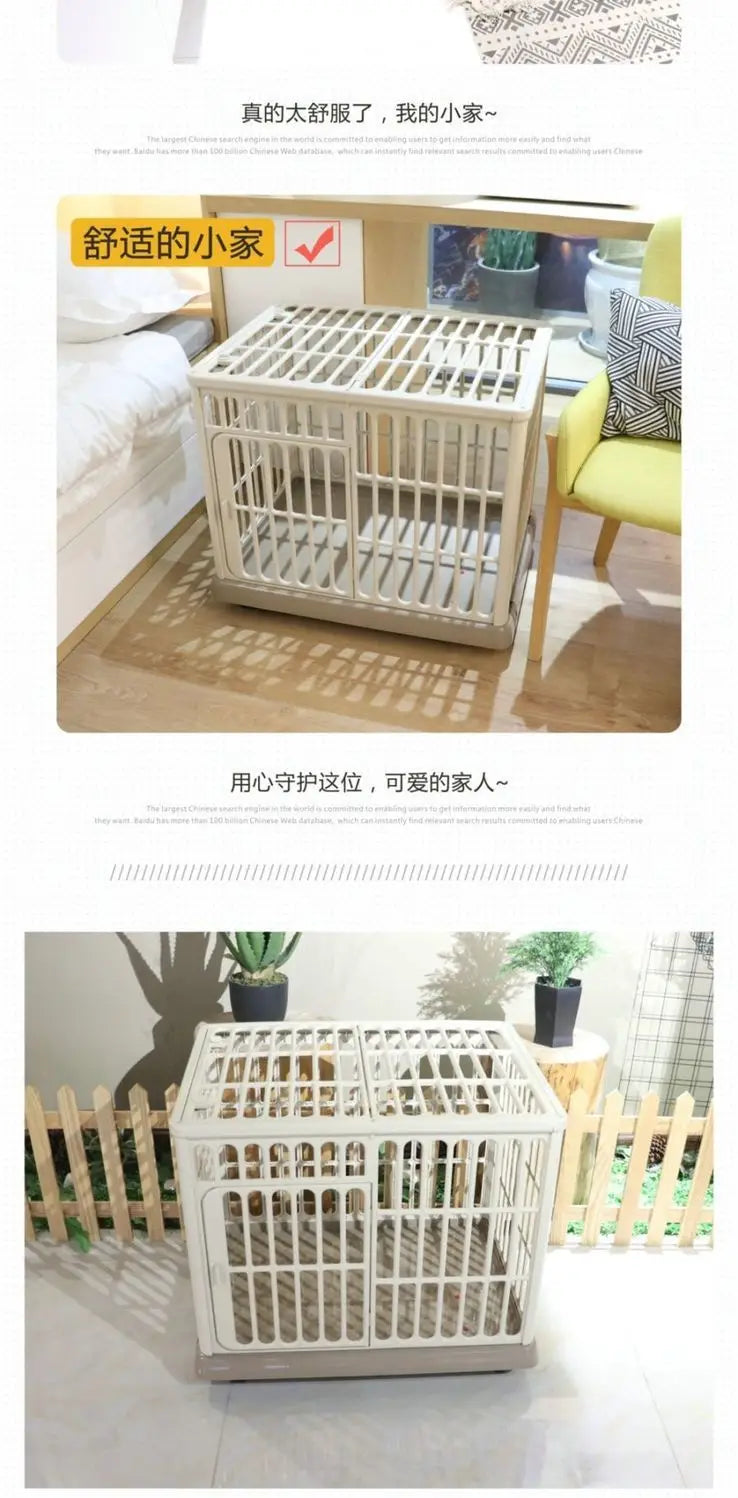 Dog cage Small  Pet cage Household Indoor Medium sized  villa Resin cage