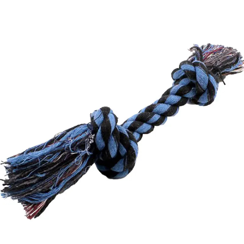 Pet dog cotton rope toys teeth cleaning teeth grinding resistant to bite rope knot toy rope double section cotton rope teething