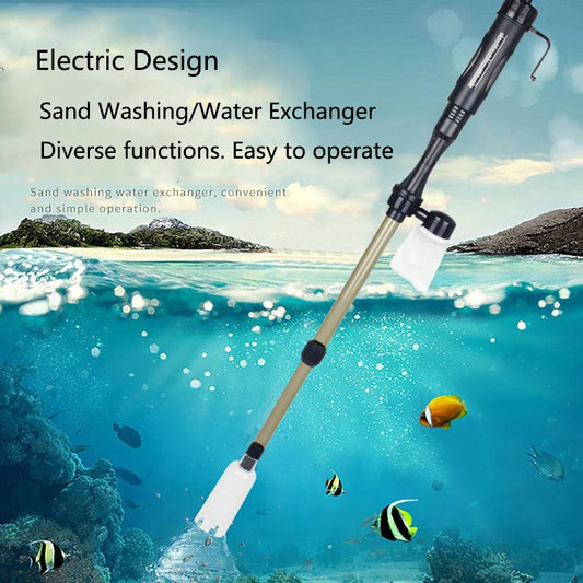 Fish Tank Siphon Water Change Aquarium Cleaning Tools Filter Water ExChanger Pump Sand Hose Tube Battery Powered Gravel Cleaner