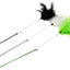 Cat Toy Cat Teaser Sticks Steel Wire Cat Teaser Rod Bell Feather Ball Chicken Feather Cat Teaser Rod Plastic Cat Toys