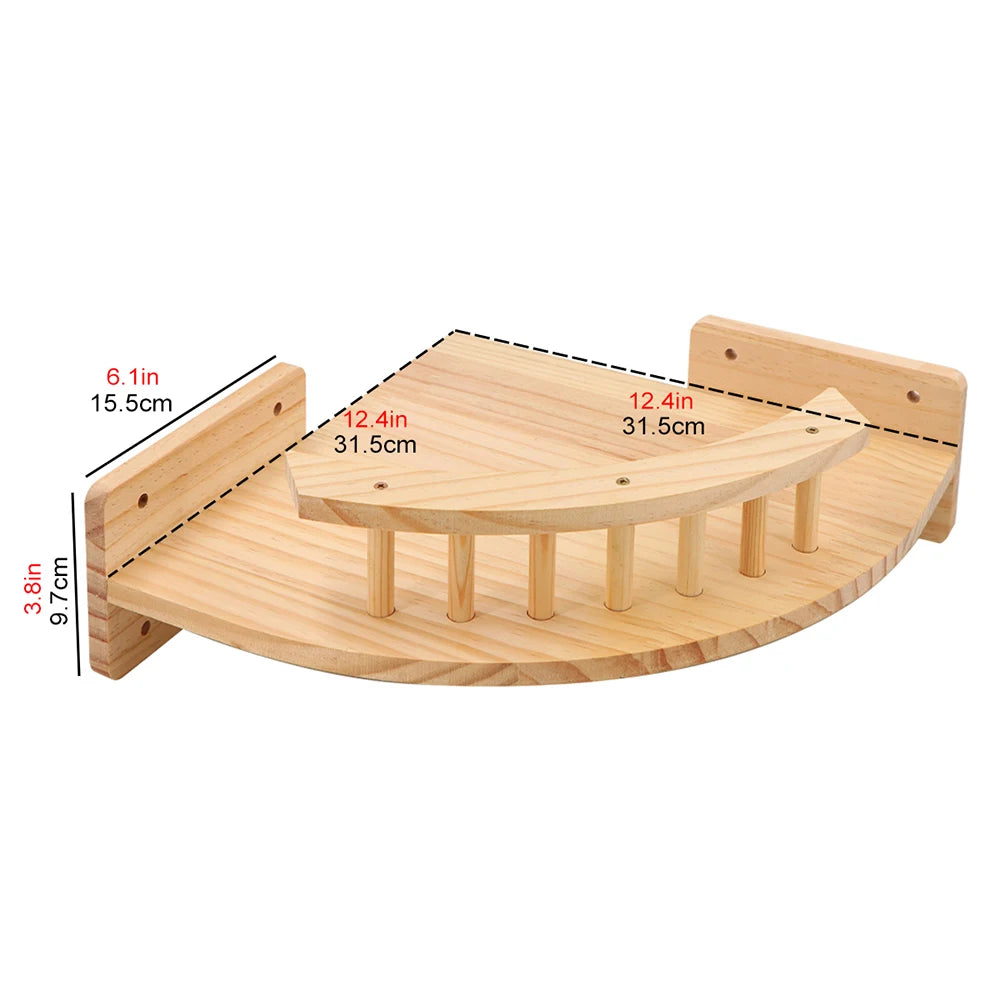 Wall-mounted Cat Climbing Frame 50cm Cat Climbing Ladder  Hammock  Activity Sisal Cat Grab Post Cat Pedal Indoor Cat House