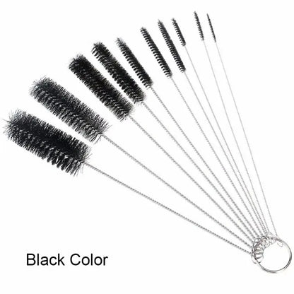 10pcs/set Aquarium Tube Pipe Cleaning Brush Stainless Steel Water Filter Air Tube Flexible Single End Hose Aquarium Accessories