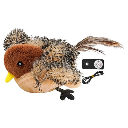 Usb Rechargeable Cat Toy Flapping Bird Cat Toy Interactive Plush Toy Remote Control USB Flapping Wings Cat Toy Chirping Cat Toy