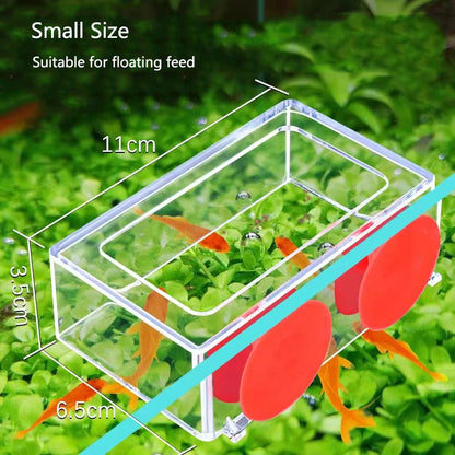 Aquarium Feeding Ring Fish Tank Station Floating Food Tray Feeder Aquarium Accessory with Strong Suction Cup New