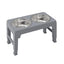 Elevated Stainless Steel Pet Feeding Bowls Height Adjustable Dog Bowl with Stand Cat Bowls Food Water Set with Two Bowls