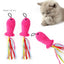 Funny Cat Stick Toy Furry Feather with Bell Cat Stick Toy Kitten Playing Pet Accessories Worm on A String Cat Toys Interactive