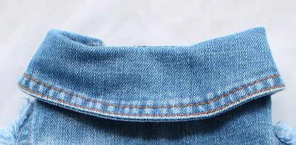 NEW Dog Denim Jacket with Leash Dring, Spring Summer Pet Jeans Vest Clothes for Small Medium Dogs Chihuahua Yorkies Bulldog