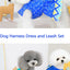 Luxury Bowknot Dog Dress for Small Dogs Summer Yorkie Chihuahua Girl Puppy Dog Clothes Princess Harness Dress and Leash Set