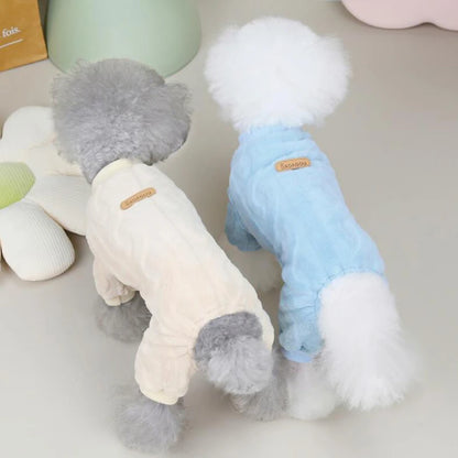 Luxury Fashion Thermal Fleece Dog Pajamas Onesie Winter Puppy Jumpsuit Poodle Chihuahua Yorkie Boy Dog Clothes for Small Dogs