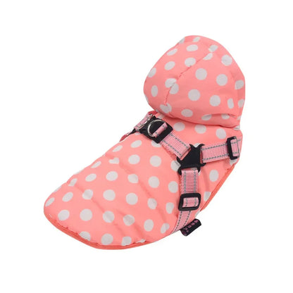 Winter Reflective Large Pet Dog Jacket With Harness Warm Clothes For Labrador Waterproof Coat Chihuahua French Bulldog Outfits