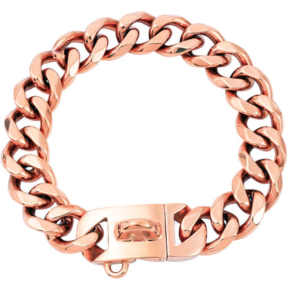 23MM Gold Dog Collar,Dog Chain Collars with Cuban Link Dog Collar,Heavy Duty Training Collar Chew Proof for Medium Dogs