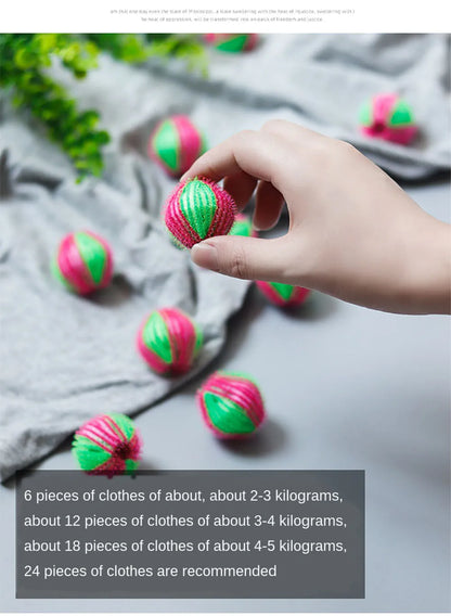 6pcs Nylon Laundry Ball Washing Machine Decontamination Ball Fur Lint Sticking Dedusting Roller Pet Hair Removal Ball in Laundry
