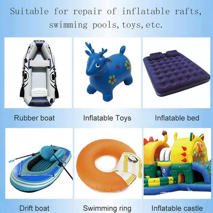 Inflatable Boat Repair Kit - PVC Adhesive Patches for Waterbed Air Mattress Swimming Toy and Inflatable Boat Repair Glue