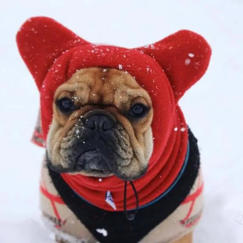 Dog Winter Hat Thickened Dog Hood Warm Hat Walking Outdoor Winter Pet Hat Dog Ears Cover Headwear Puppy Caps Puppy Headgear
