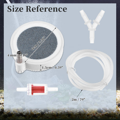 UXCELL Fish Tank Air Stone Aquarium Air Disk Stone Sets Air Bubble Pond Pump Hydroponic Oxygen  Mini Air Pump Accessories