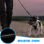Tactical Retractable Dog Leash, Reflective Shock Absorbing, Quick Release Clip Double Handle with Car Seatbelt, for Large Dogs