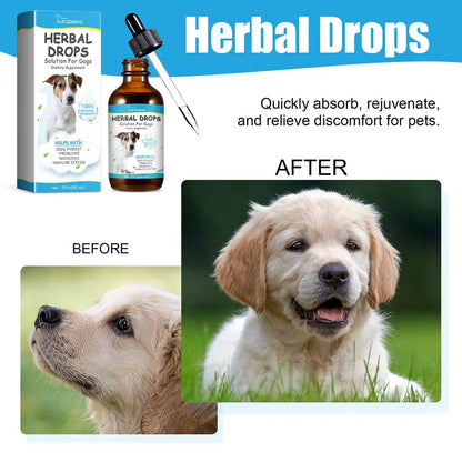 Pet Cough Herbal Drops Cough Soothing Relief Reduce Dog Discomfort Medicin Throat Strengthen Treatment Sneezing Calming Imm V0A3