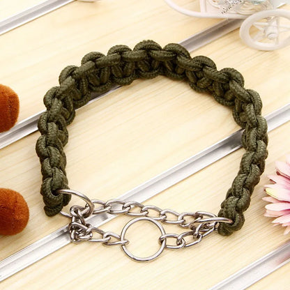 130cm Pet Dog Leash Double Row Adjustable Pet Collar Nylon Leash Double Colors Canvas For Medium Large Dogs Accessoires Hot-Sale