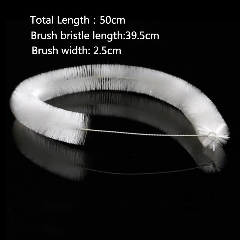 Aquarium Tube Pipe Cleaning Brush Stainless Steel Water Filter Air Tube Flexible Hose Aquarium Accessories Long Bristle Brush