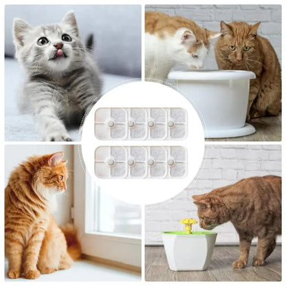 Water Filter for Cat Fountain Triple Layer High Density Cotton Cat Water Fountain Filter Resin Activated Carbon Cat Drinking