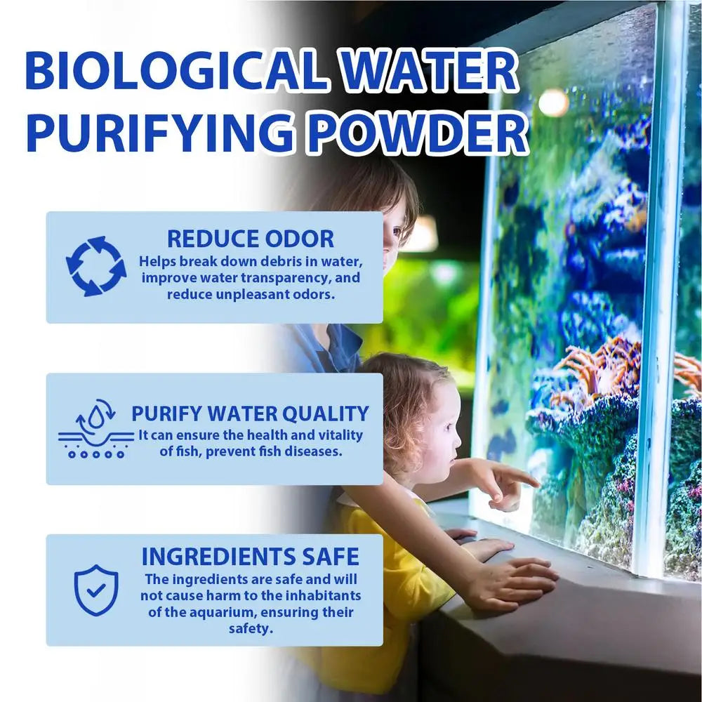Algae Remover for Fish Tank 100g Aquarium Algae Control Pond Algaecide Aquarium Green Water Cleaner Gentle Fountain Algaecide