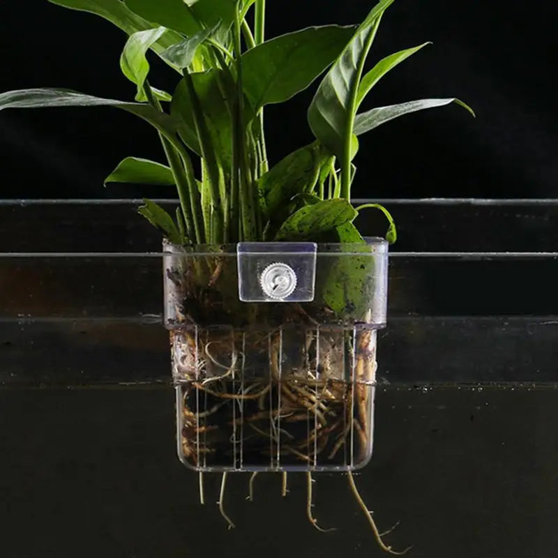 Aquarium Plant Holder with Hook, Fish Tank Plant Cup, Aquatic Plant Cup, Aquarium Decorations, Pot for Plants