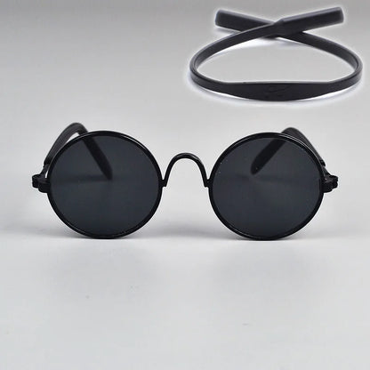 Anti-slip Cat Sunglasses Pet Accessories Small Dog Sun Glasses Classic Retro Circular Glasses for Kitten Photos Props Cosplay