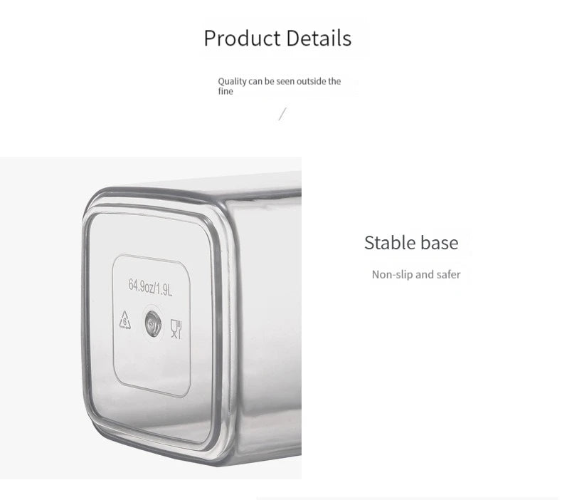 7pcs/set Food Storage Containers Plastic with Lids Kitchen Storage for Rice Sugar Flour Pasta Cereal Storage Containers