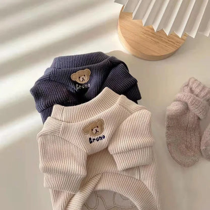 2023 New Spring Summer Pet Clothes Bear Pattern Sweater And Comfortable Puppy Clothes Teddy  Hiromi For Small And Mid Sizes Dogs