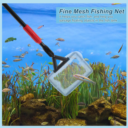 UXCELL Fish Tank Cleaning Tools 6 in 1 Fish Tank Cleaning Tools Aquarium Cleaning Kit Fish Aquatic Pet Supplies Cleaner