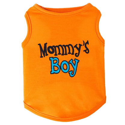 Summer Cotton Puppy Dog Vest Shirt Letter Print Pet Clothes for Small Dogs Chihuahua Pinscher Yorkshire Shirts mascotas Clothing
