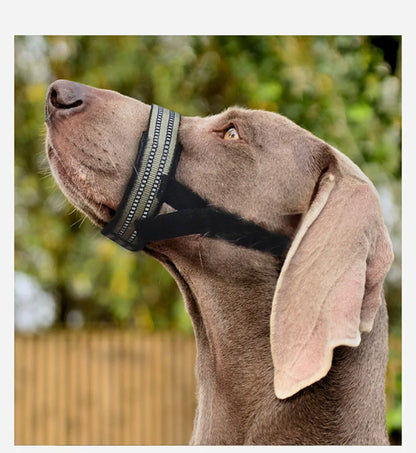 Quick Release Dog Muzzles Adjustable Reflective Dog Muzzle Soft Padded Medium & Large Dogs Halter Nose Leads for Outdoor Walking