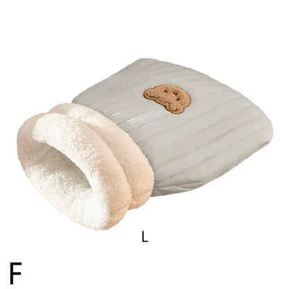 New Creative Pocket Cat Nest Semi-enclosed Pet Sleeping Bag Lambswool PP Cotton Warm And Comfortable Cat Sleeping 44/54cm Bag