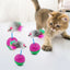 Pet Durable Colorful Feather Mimi Favorite Fur Mouse Tumbler Kitten Cat Toys Play Balls For Catch Cats Supplies 2PCS