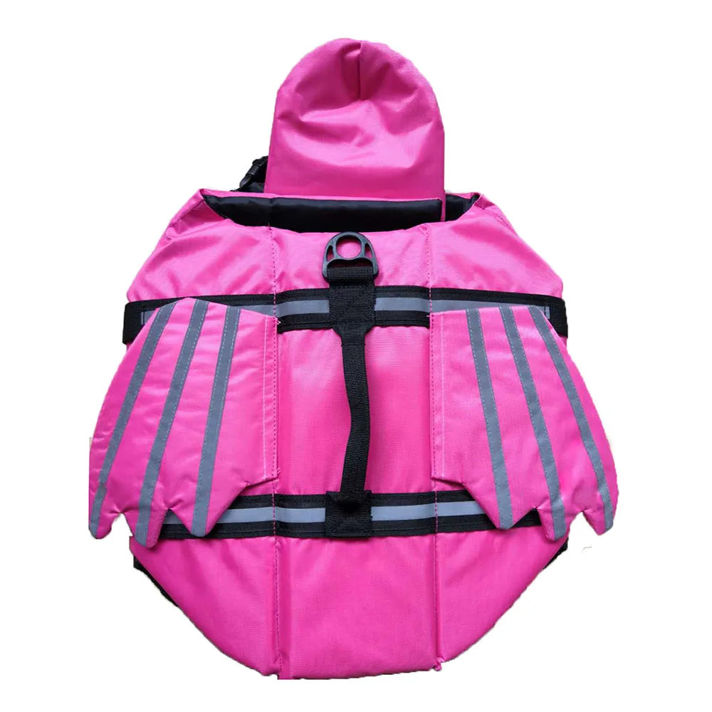 Dog Life Jacket Wings Design Pet Life Vest Dogs Flotation Lifesaver Preserver Swimsuit with Handle for Swim Pool Beach Boating
