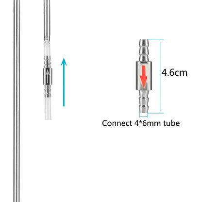 Stainless Steel Fish Aquarium Air Pump Check Valve One Way Non-Return Check Valve Aquarium Co2 System Air Pump Accessories