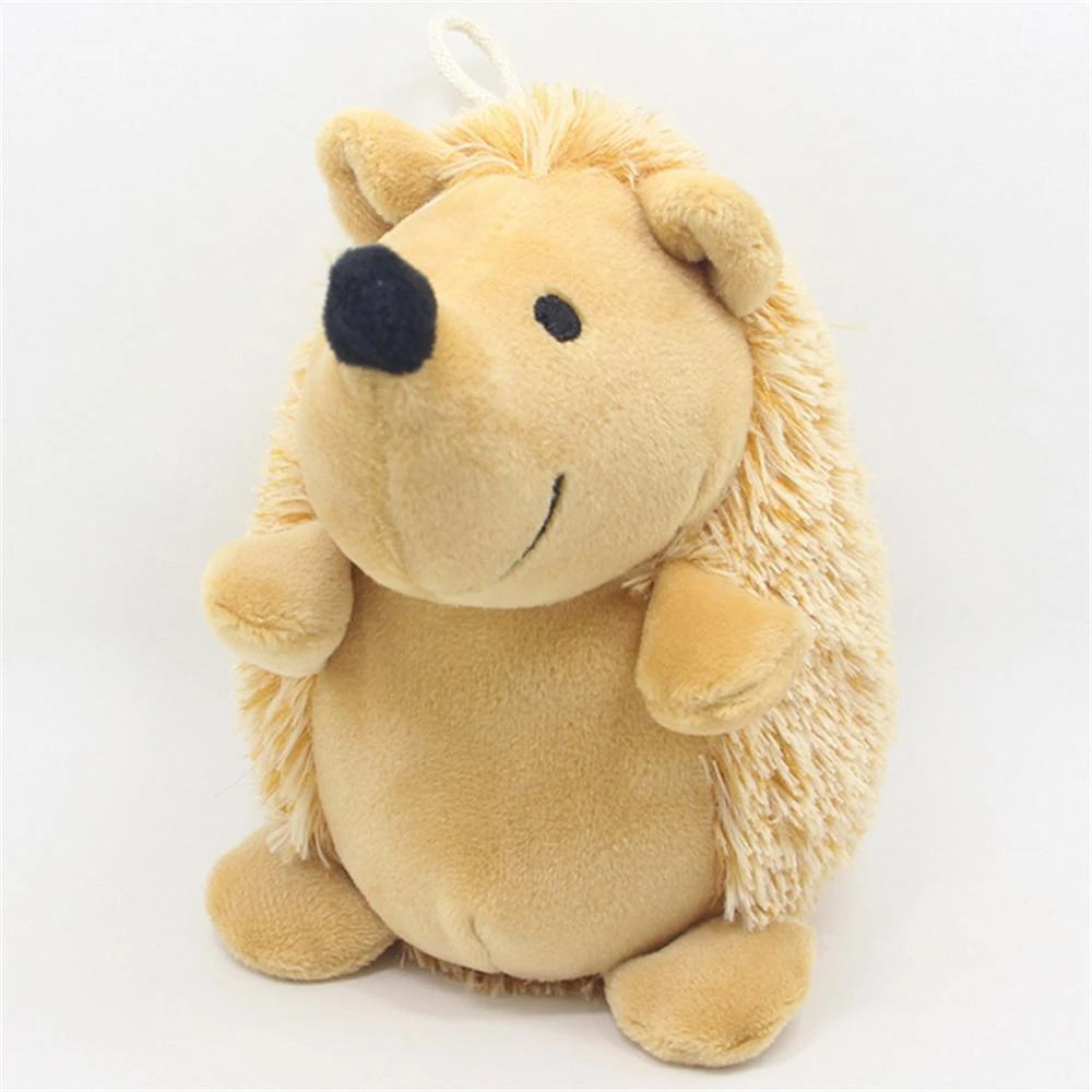 Dog Chew Squeaky Toy Lovely Cartoon Hedgehog Shaped Plush Stuffed Animals Toy Pet Puppy Interactive Training Molar Biting Toys