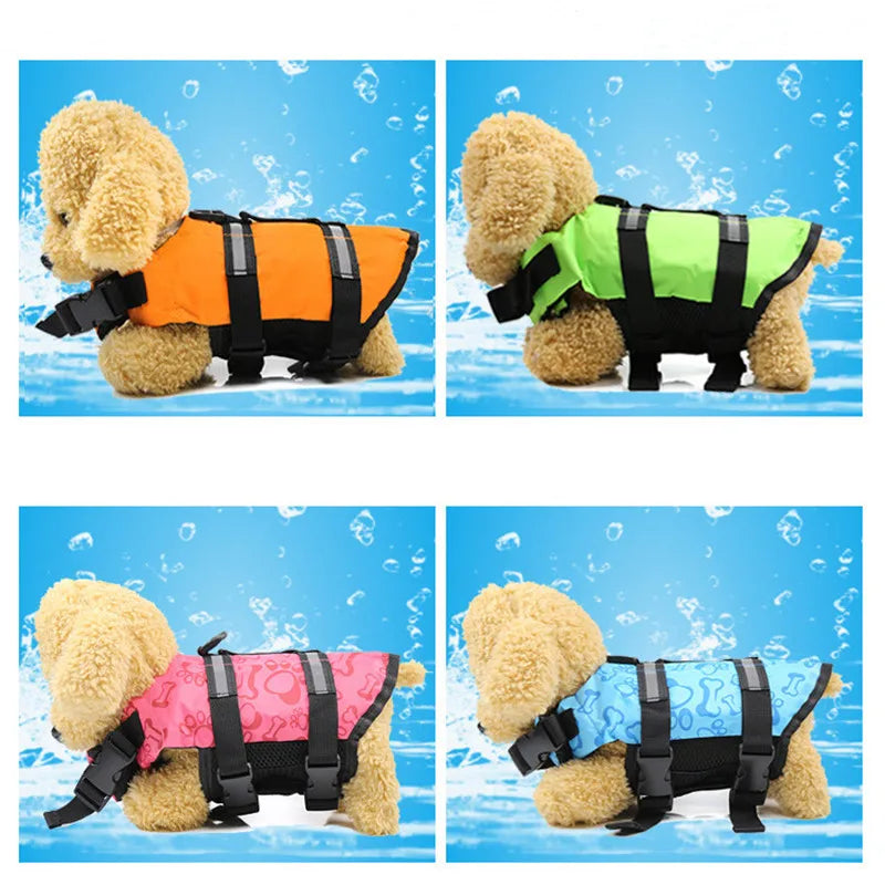 Pet Dog Life Vest Summer Reflective Life Jacket Dog Safety Clothes summer of swimming suit for outing of Pet Dog Life Vest