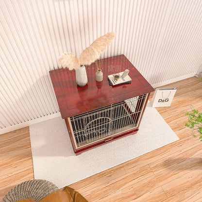 Spot solid wood Chinese dog cage, small and medium-sized Shiba Inu Teddy Corgi special high-end luxury furniture boutique dog ho
