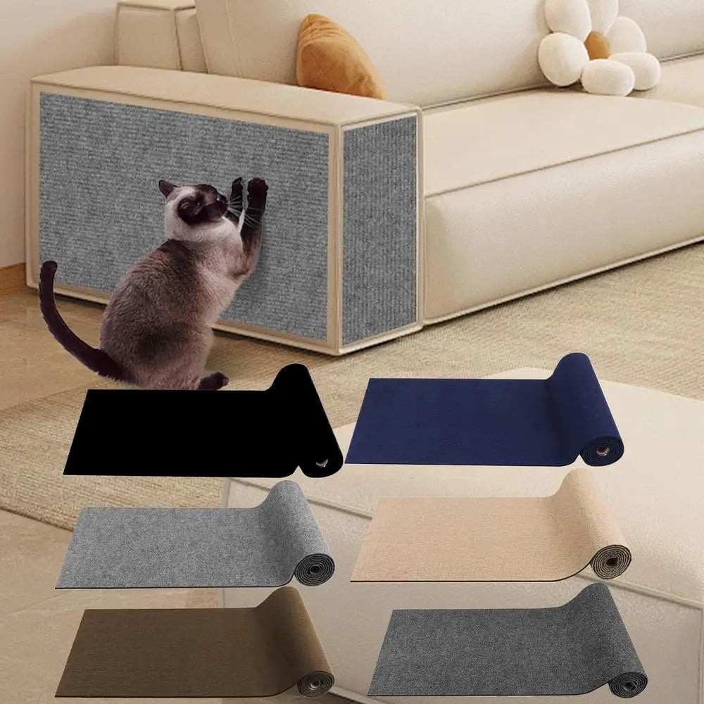 Cat Scratching Mat Self-Adhesive Trimmable Carpet Cat Pet Scratcher for Anti-scratching Sofa Furniture Protection Cat Accessorie